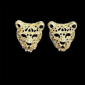 Black and Gold Leopard Earrings